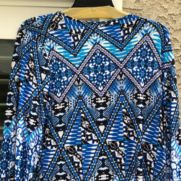 Kenneth Cole Blue Long Sleeve Top SzLG NWTS - Picture 7 of 10